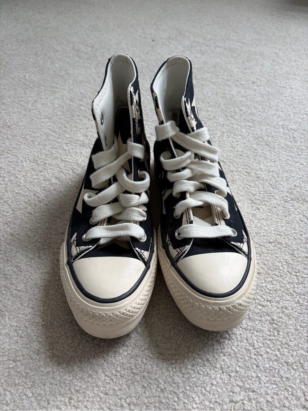 Converse Black and White High-Top Canvas Sneakers